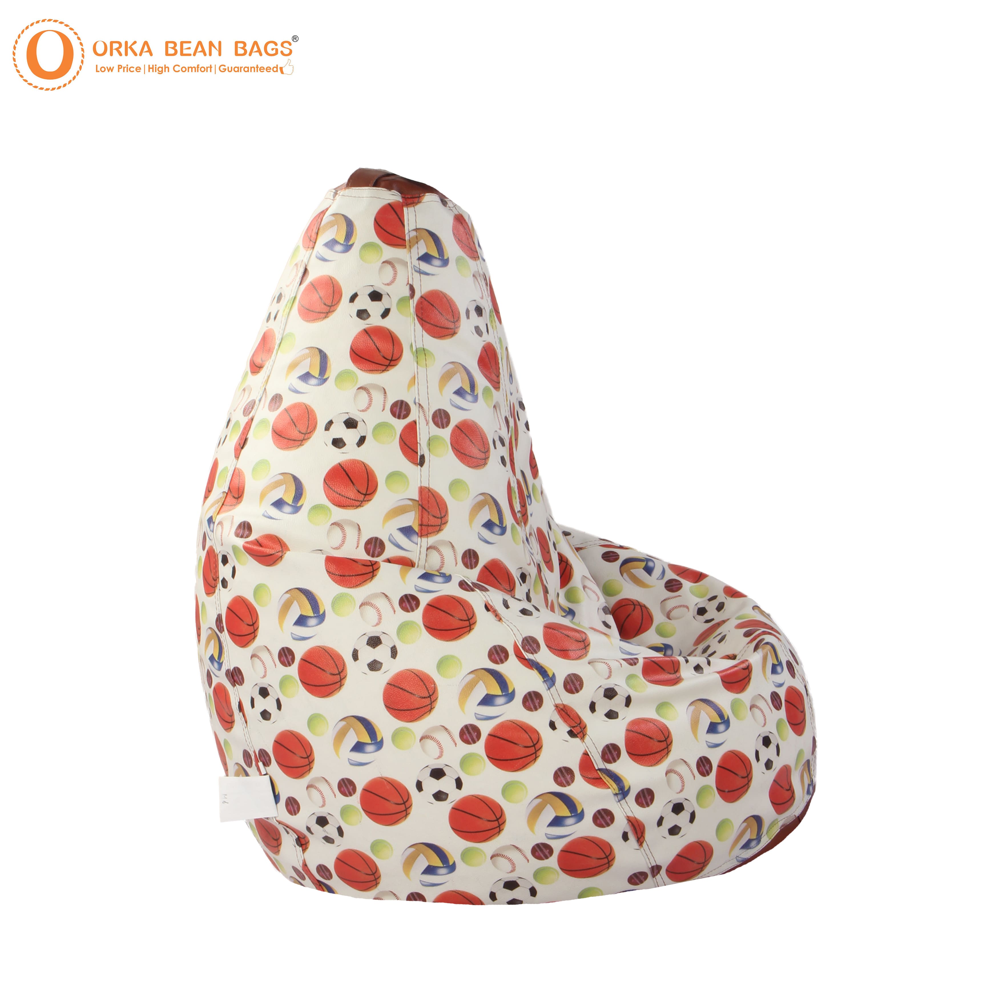 Orka Digital Printed Sport Ball Theme XXXL Bean Bag Filled With Beans